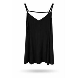 Torrid Size 2 Black Pleated Chiffon Cami Tank Date Night Modern Chic Minimalist